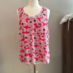 Elle Pink Floral Tank Top